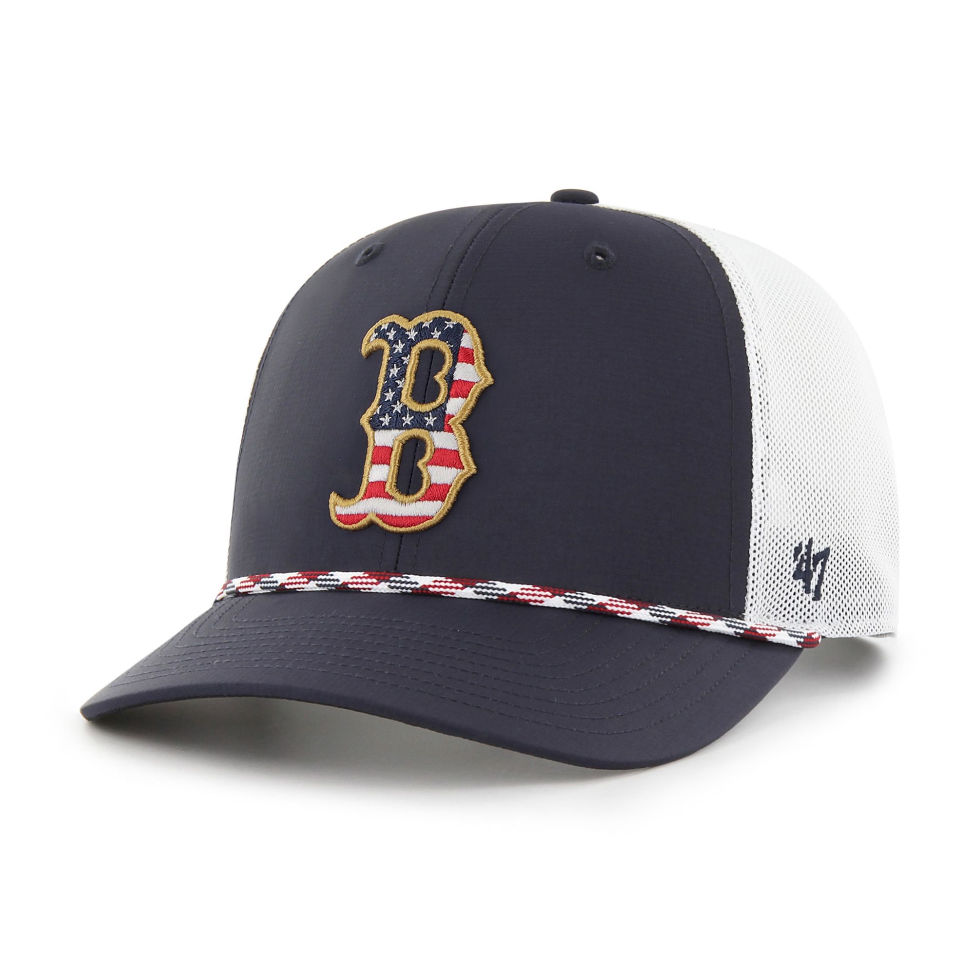 Boston Red Sox Hats Shop – Explore boston red sox 821747 primary team logo american flag fill trucker snapback hat – blue Collection